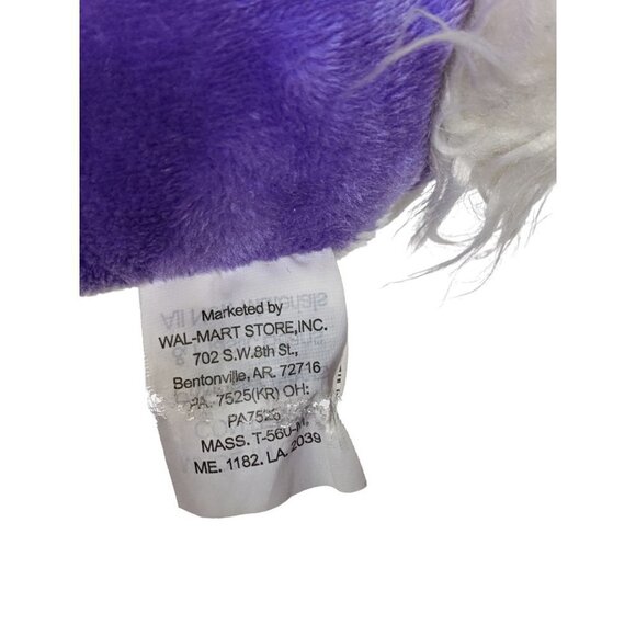 Walmart Easter Bunny Rabbit Purple Spring Holding Carrot Stuffed Animal 7" - Picture 5 of 6